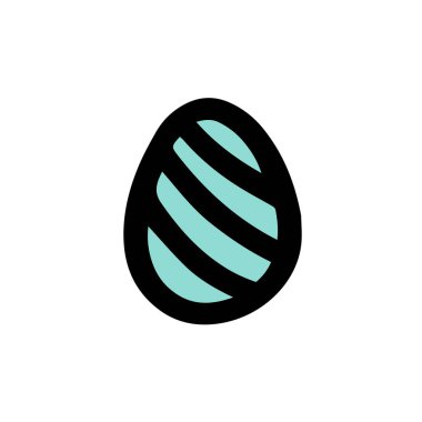  Paskalya süslemeli yumurta. Karalama stilinde elle çizilmiş vektör çizimi. Bir skeç yumurta. Paskalya için Tasarım