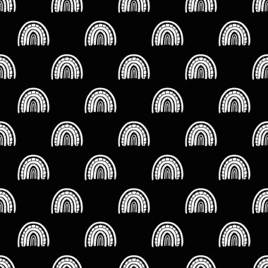 Gökkuşağı siyah ve beyaz desenli. gökkuşağı deseni