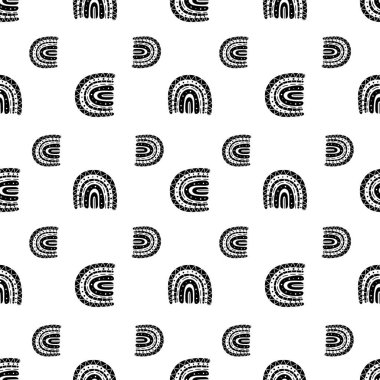 Gökkuşağı siyah ve beyaz desenli. gökkuşağı deseni