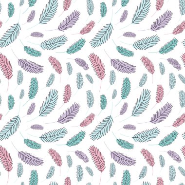 Tüyler pürüzsüz desen. Tüylü desen. Vektör düz çizim. Tekstil, ambalaj, ambalaj, tebrik kartları, kağıt, baskı için tasarım.