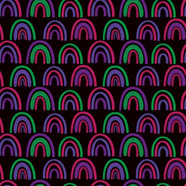 Soyut gökkuşağı kusursuz desen. Sönük pastel renklerde çocuk deseni