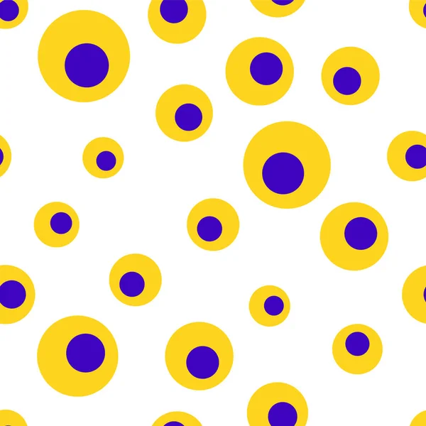 円とカラフルな幾何学的なシームレスなパターン — ストックベクタ