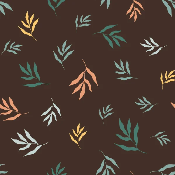 Modèle sans couture des feuilles d'automne. Illustration vectorielle — Image vectorielle