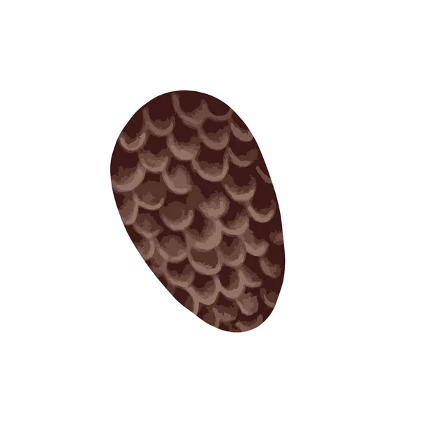 Un cône de pin. Illustration vectorielle dessinée à la main — Image vectorielle