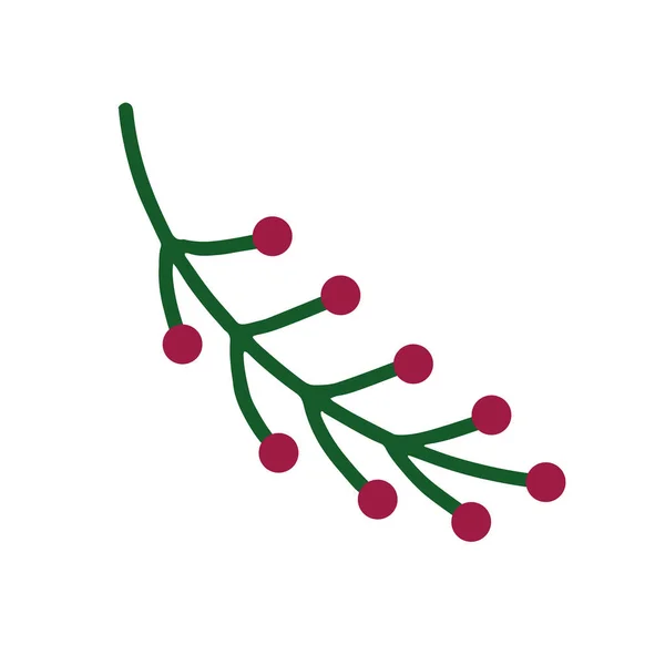 Egy virsli vörös bogyókkal. Vektorillusztráció — Stock Vector