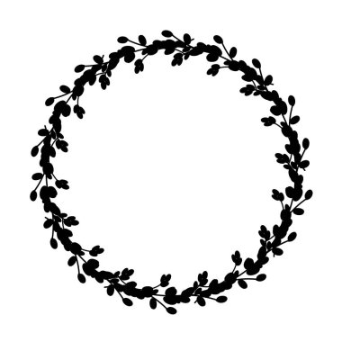 Willow Easter wreath.Round wreath of willow branch