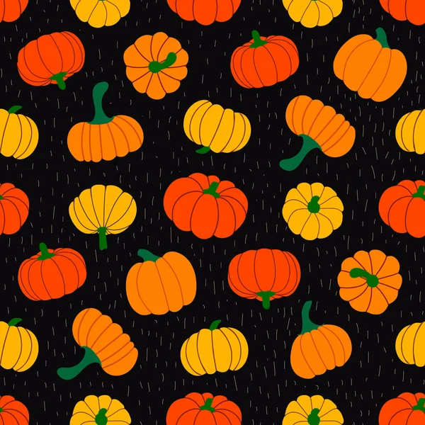 Coloridas calabazas de otoño. ilustración vectorial — Archivo Imágenes Vectoriales