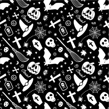 Cadılar Bayramı kusursuz. vektör illüstrasyonu