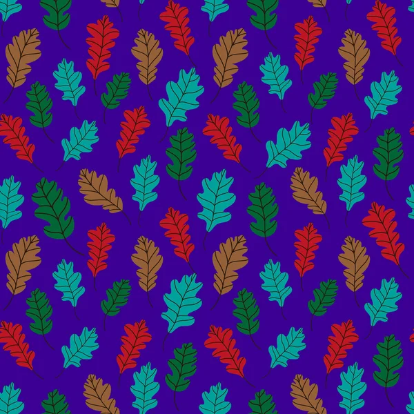 Απρόσκοπτη μοτίβο των φθινοπωρινών φύλλων. Διάνυσμα — Διανυσματικό Αρχείο