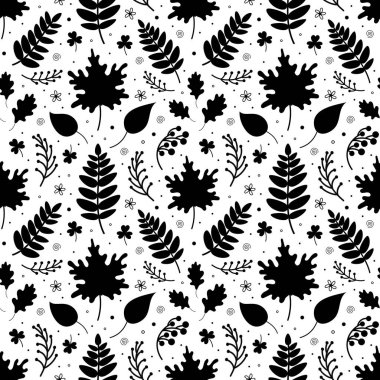 Kusursuz siyah yapraklar ve böğürtlenler.