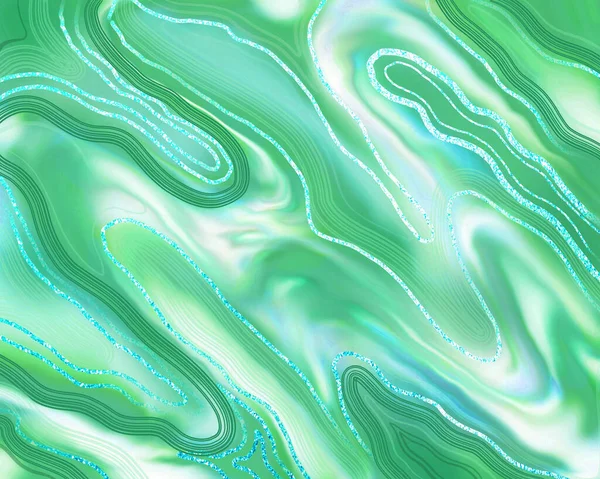 Textura de mármore verde. Textura brilhante líquida. — Fotografia de Stock