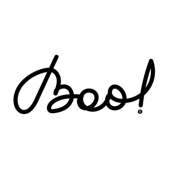 Inscription boo, écrite à la main — Image vectorielle
