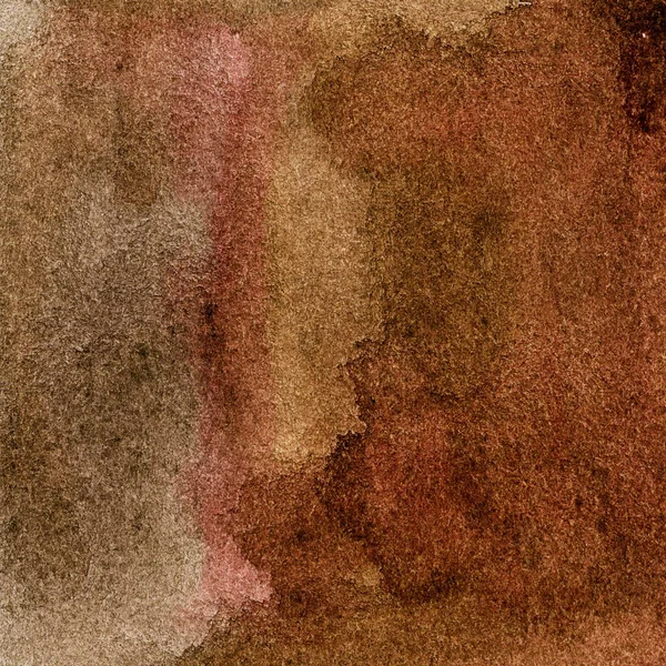 斑点や縞模様を持つ水彩赤褐色の背景。手描きイラスト — ストック写真