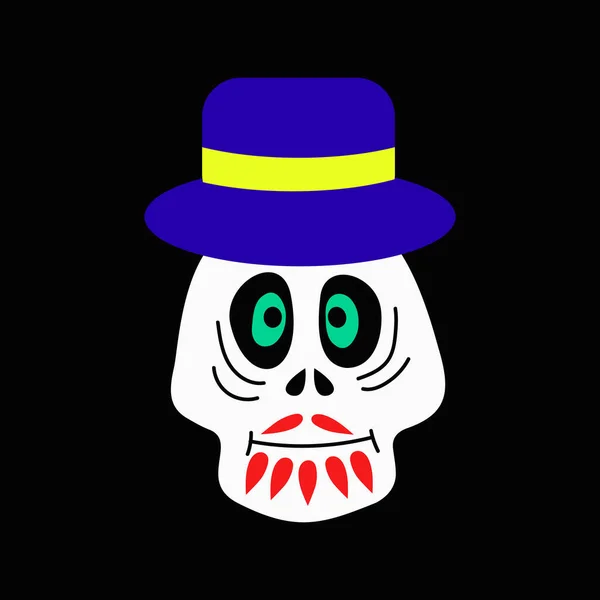 Calavera para el Día de los Muertos, Halloween. Vector — Archivo Imágenes Vectoriales