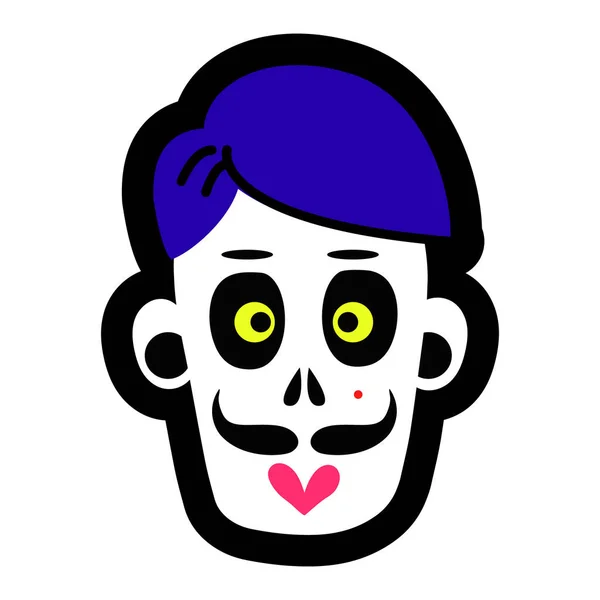 Skull of zombie. Skull for Halloween — Stock Vector