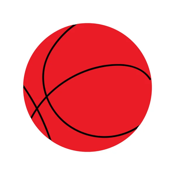 白い背景にバスケットボールのボール。ベクトルイラスト — ストックベクタ