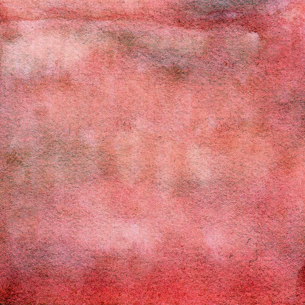 赤い水彩の質感。手描き水彩画背景 — ストック写真