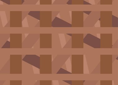 Kaotik olarak birbirine dolanmış çizgilerin kahverengi arka planı. Vektör illüstrasyonu