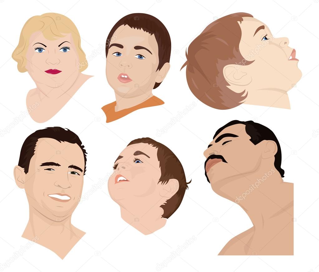 Portrait funny guy cartoon young people profile Vector Image