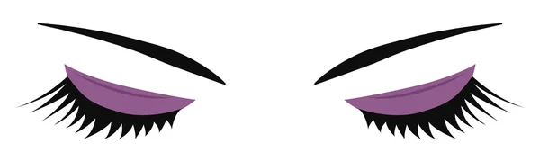 Ojos cerrados — Vector de stock