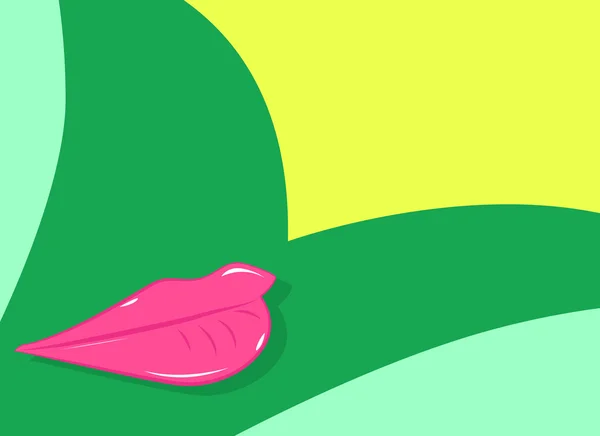 Labbra rosa — Vettoriale Stock