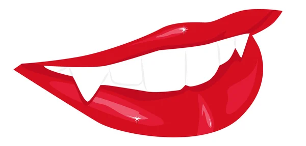 Sonrisa de vampiro — Vector de stock