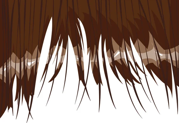 棕色的头发 — 图库矢量图片