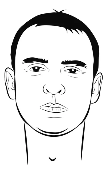 Portret oaf een man — Stockvector