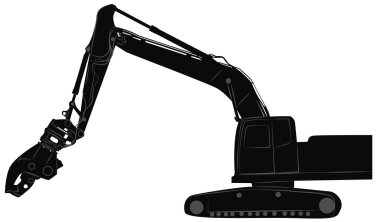 Ekskavatör hidrolik kırıcı ile