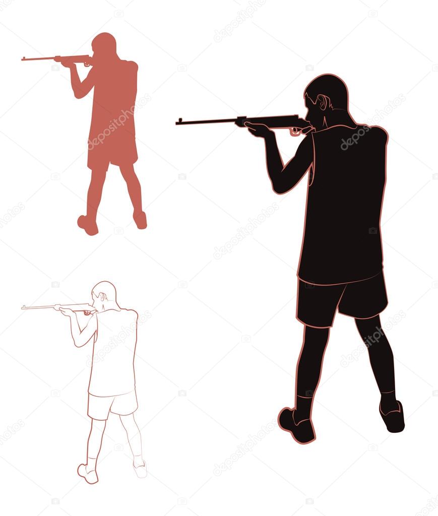 Guy With Gun Stock Vector C Elfijka 86574982