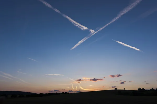 Céu por do sol no verão — Fotografia de Stock