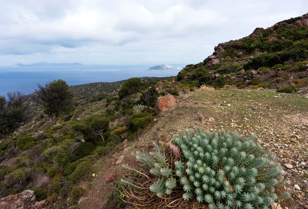 Paisagem de outono. Nisyros, ilha grega — Fotografia de Stock