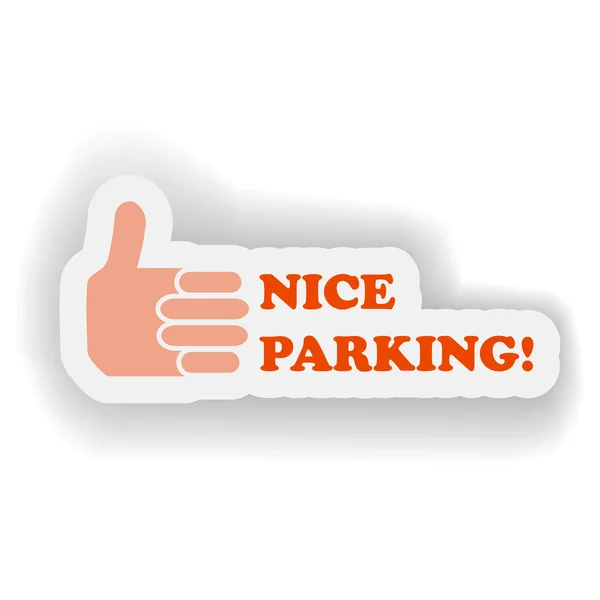 Mooi parkeren sticker — Stockvector