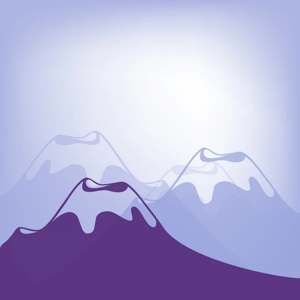 Fondo púrpura volcanes con luz Ilustraciones De Stock Sin Royalties Gratis