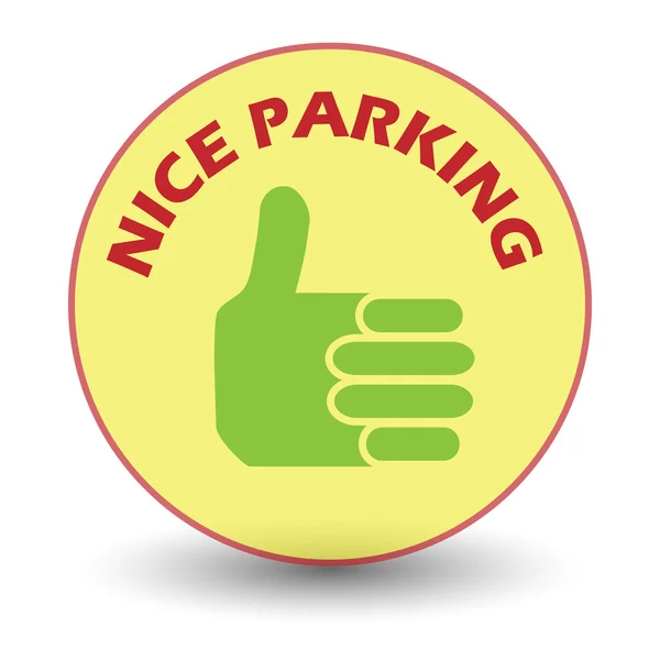 Mooi parkeren sticker — Stockvector