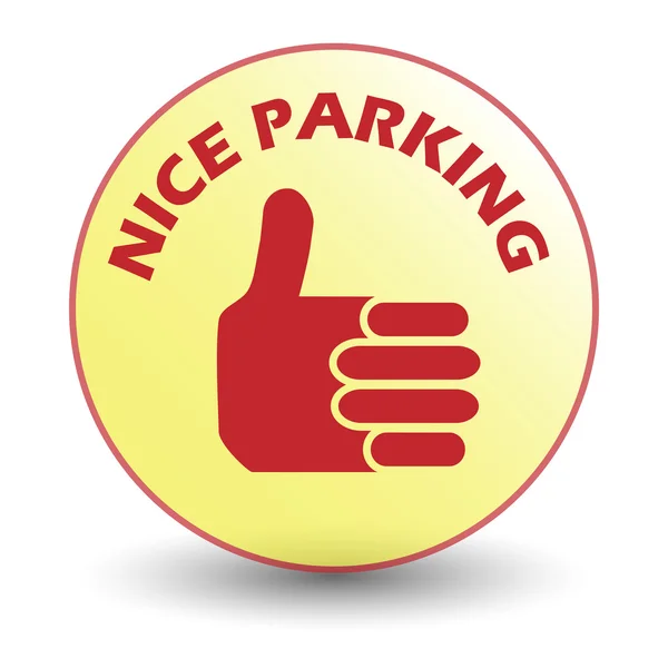 Mooi parkeren sticker — Stockvector