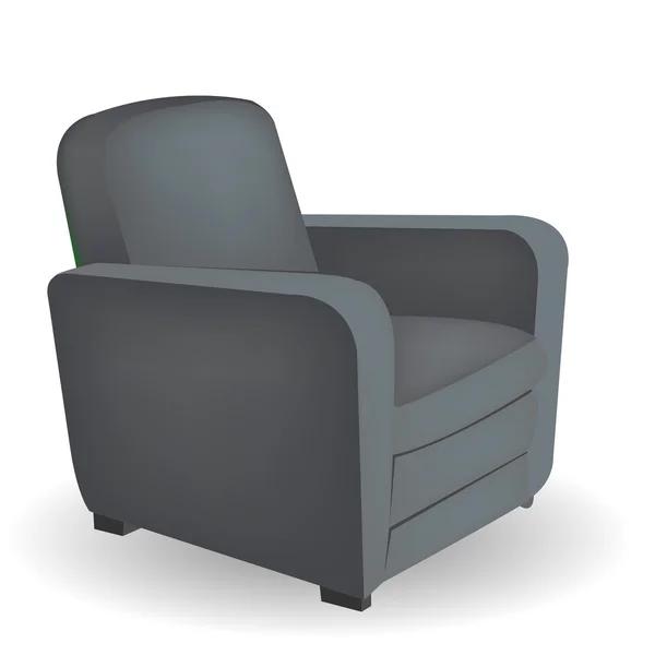 Fauteuil gris avec ombre — Image vectorielle