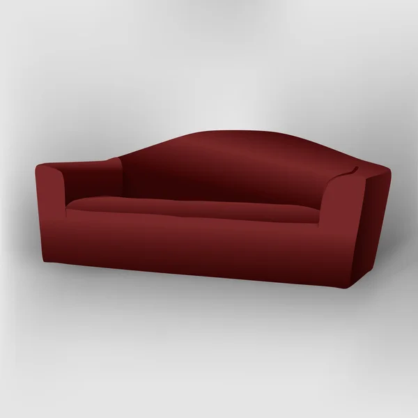 Ciemny czerwony sofa z cienia Ilustracja Stockowa