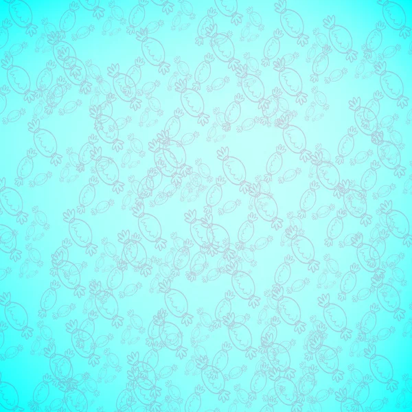 Candy pattern background on light blue — Stock Vector