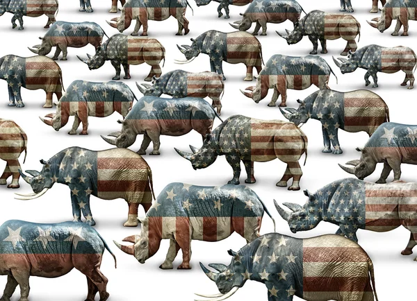 Nosorožce republikánů v názvu jen — Stock fotografie