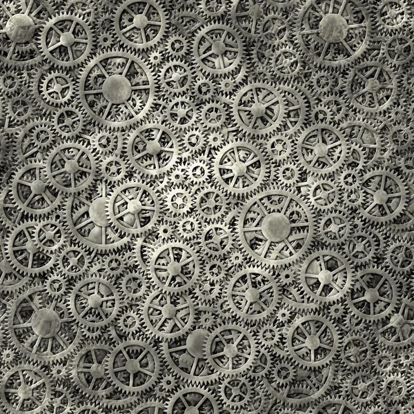Ozubená kola stříbrná pozadí vzorek — Stock fotografie