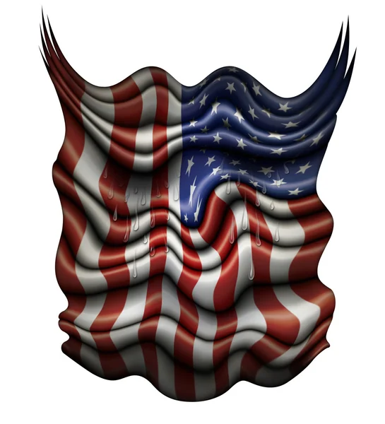 Llorando bandera de los Estados Unidos —  Fotos de Stock