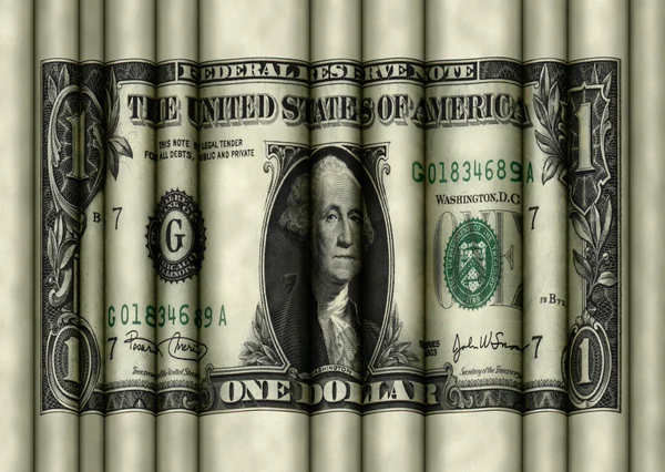 Dólar ondulado rolante — Fotografia de Stock