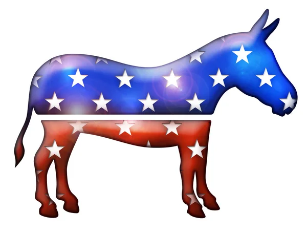 3D-democraat Donkey symbool — Stockfoto