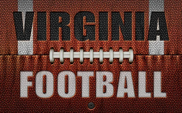 Palavras Virginia Football Gravadas Futebol Achatado Duas Dimensões Ilustração — Fotografia de Stock