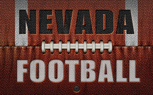 Words Nevada Football Embossed Football Flattened Two Dimensions Illustration — Stock Photo, Image