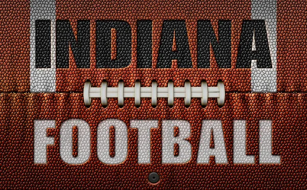 인디아나 Indiana Football 이라는 단어는 차원으로 축구에 통합되었다 — 스톡 사진