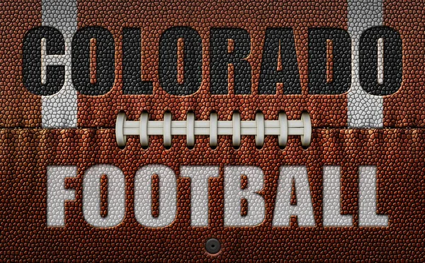 Words Colorado Football Embossed Football Flattened Two Dimensions Illustration — Stock Photo, Image