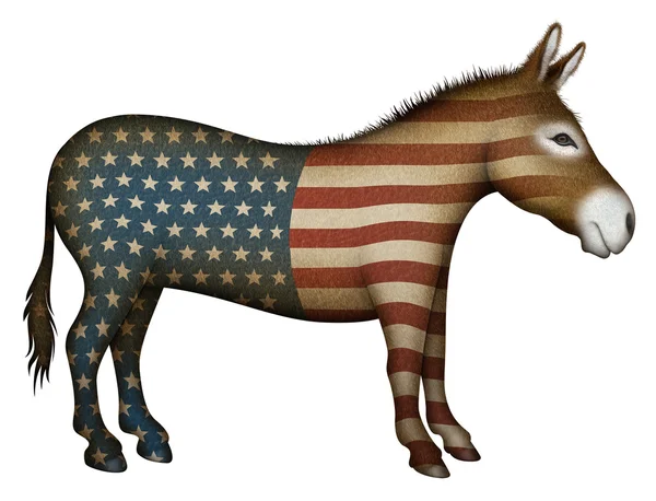 Patriottische Donkey — Stockfoto