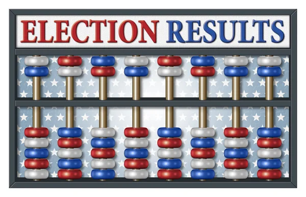 Resultados eleitorais abacus — Fotografia de Stock